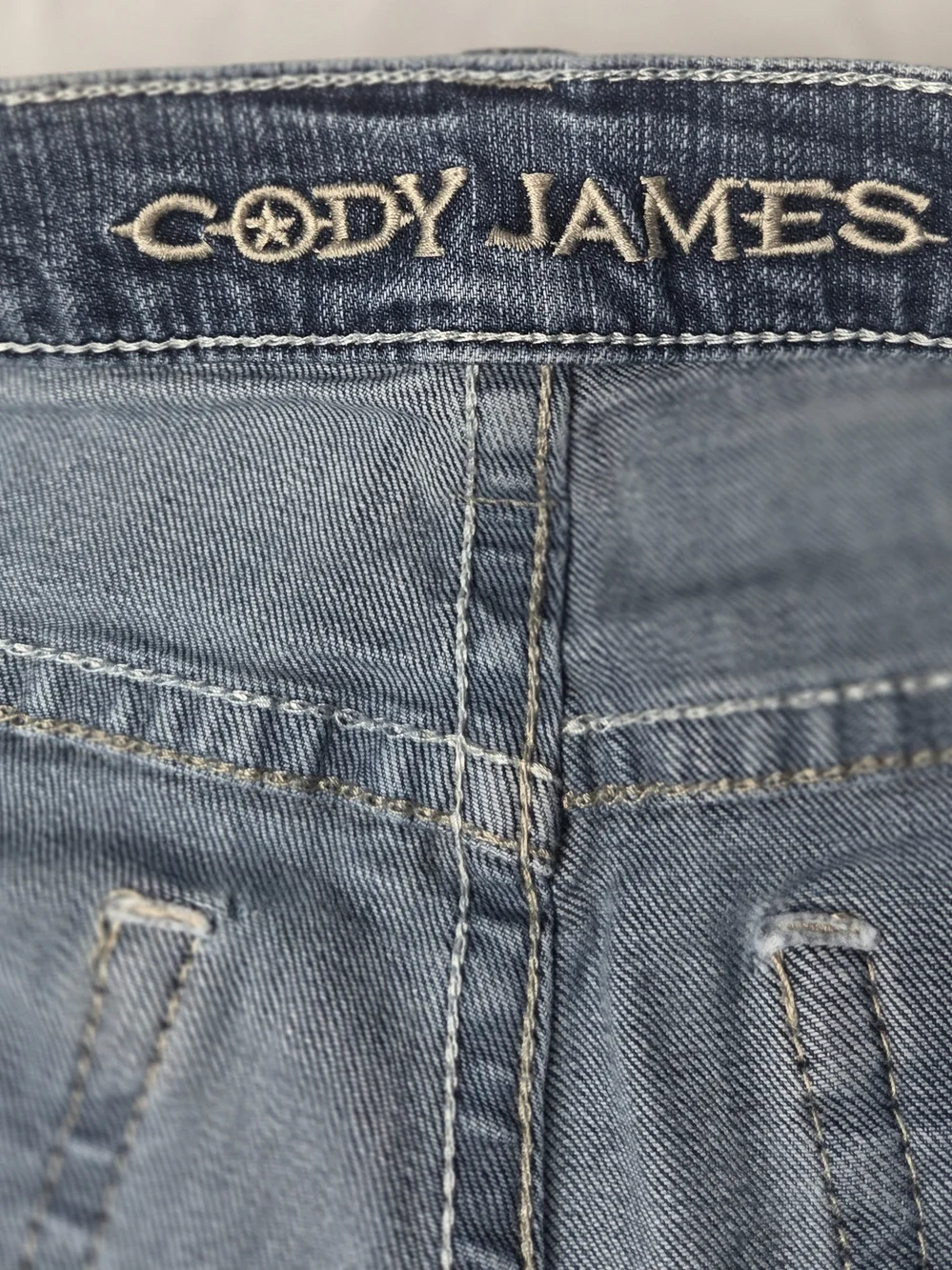 Cody James Men's 32x34 Straight Leg Stretch Jeans Medium Wash Western Denim